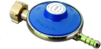 Gas Cylinder Regulator Foxmag24 Metal Body 30mbar Output Pressure Easy To Use Modern Design Ideal All Stoves Blue