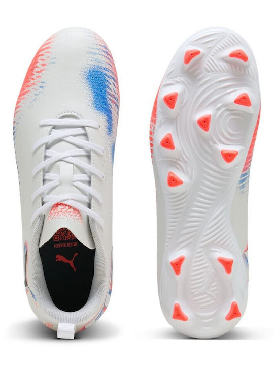 8 Play Fg Ag Jr Kids Molded Soccer Shoes White