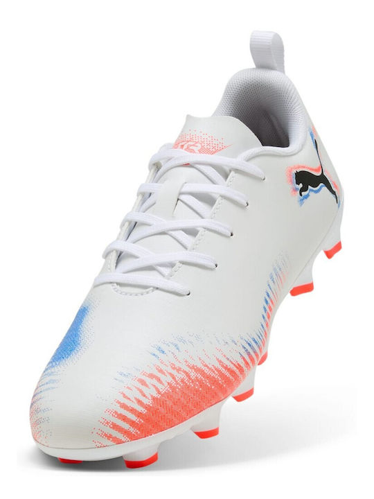 8 Play Fg Ag Jr Kids Molded Soccer Shoes White