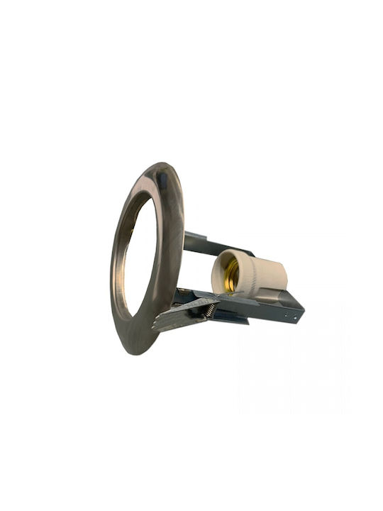 DIL Round Recessed Spot with Socket E27 Gray 10x10cm. 1pcs