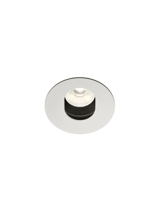 Viokef Top Spot Кръгла Металик Вграден Спот с Патрон Вграден LED Бял 9x9см. 1бр