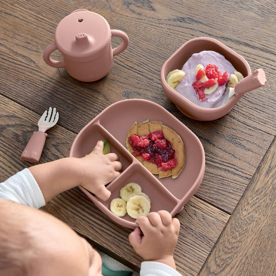 Mamas & Papas Feeding Set made of Silicone with Non-Slip Base 5pcs