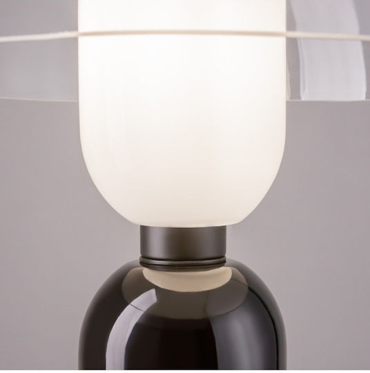 Maytoni Table Lamp for Socket E14 with Transparent Shade and Black Base