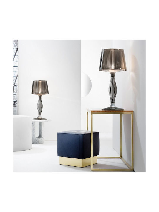 Slamp Lampă de masă pentru Soclu E27 cu Abajur Transparent și Bază