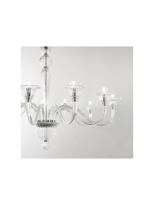 Ideal Lux Πολυέλαιος 12xE14 με Κεράκια Μελί 199405