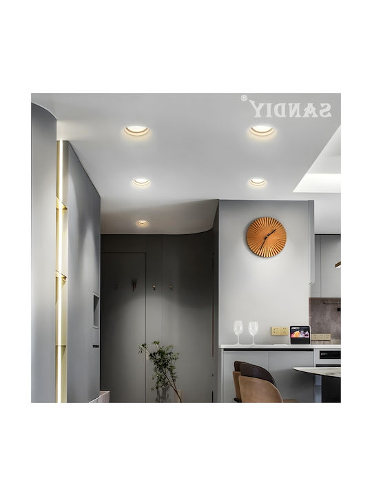 Home Lighting Recessed Spot with Socket GU10 White 13x13cm. 1pcs