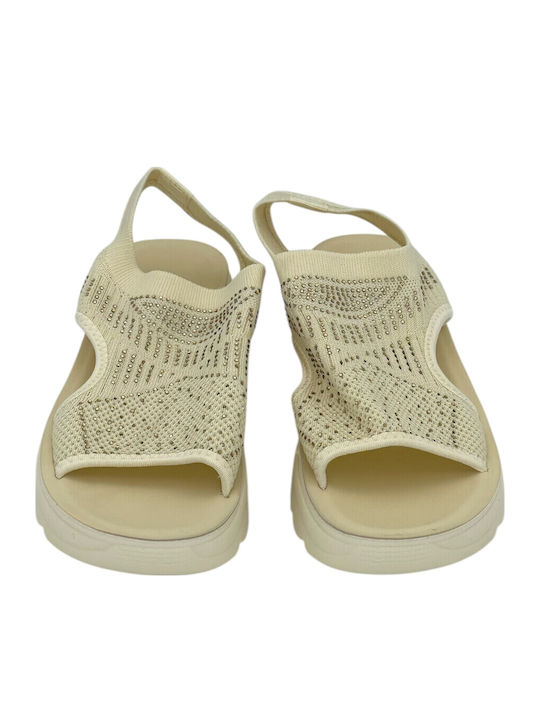 Sandale Casual Damă Ecru