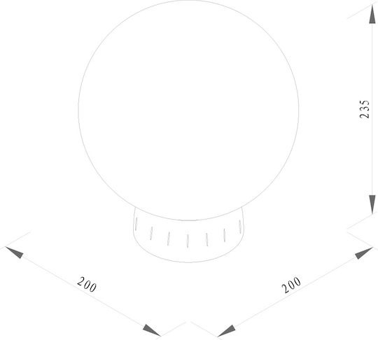 Inlight Wall-Mounted Outdoor Ceiling Light E27 IP44 20x20x23.5εκ.
