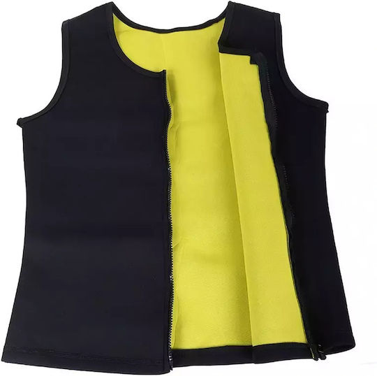 Men's Neoprene Fitness T-Shirt Zipper Slimming – Size L