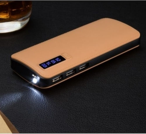 Power Bank 30000mAh cu 3 Porturi USB-A Bej