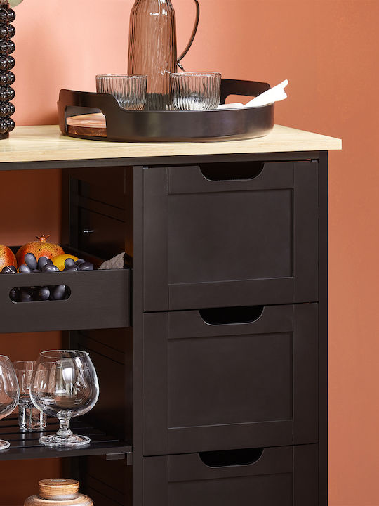 Boden Küchenschrank Schwarz 67x37x84cm