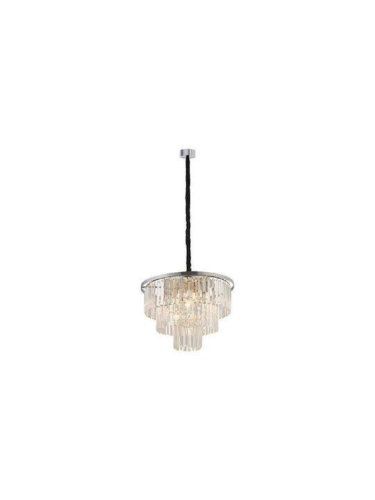 Nowodvorski Kronleuchter 9xE14 Ø56cm mit Kristallen Schwarz 7616