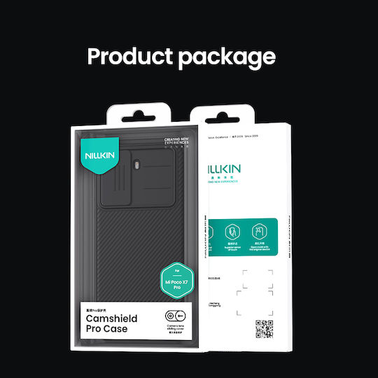 Nillkin Camshield Pro Back Cover Πλαστικό / Σιλικόνης Μαύρο (Poco X7 Pro)