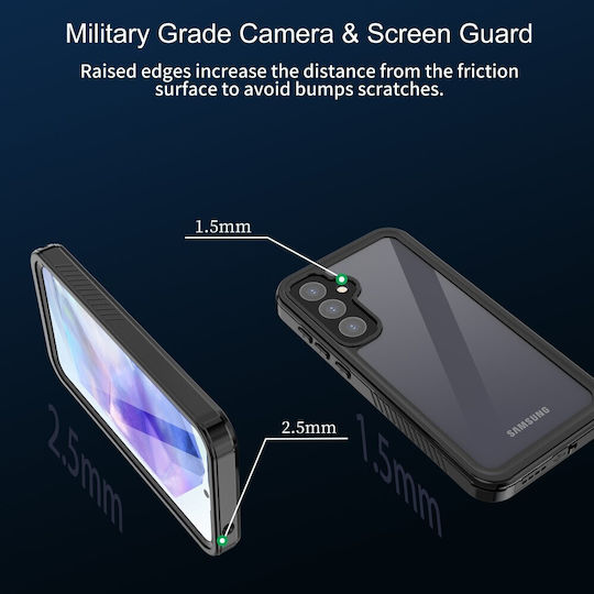 Redpepper 360 Vollschutz Wasserdicht Schwarz (Galaxy A55)