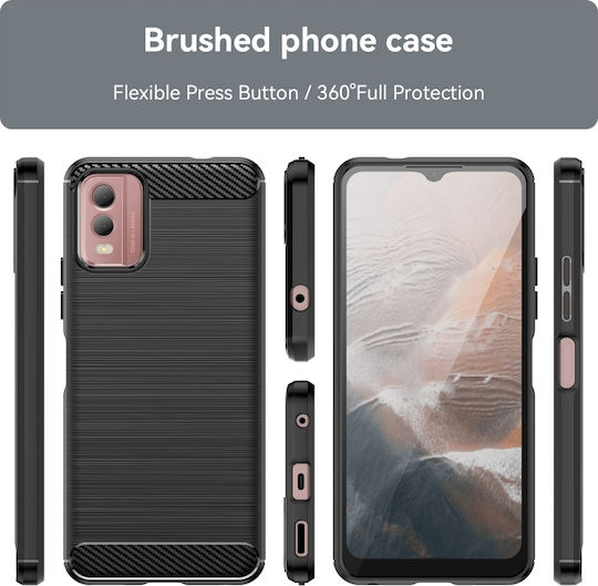 Carbon Fiber Back Cover Negru (Nokia C32)