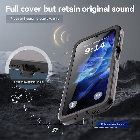 Carcasă impermeabilă Redpepper IP68 Samsung Galaxy A16 4G 5G Negru