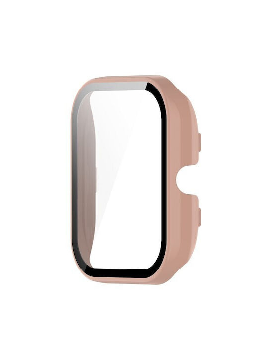 Πλαστική Θήκη με Τζαμάκι σε Ροζ χρώμα για Amazfit GTS 4 Mini