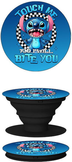 Stitch Touch Me I Will Bite You Pop Сокети Черна База За Поддръжка На Телефон В Ръка