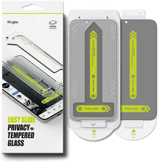 Ringke Easy Slide Privacy Tempered Glass 2τμχ (iPhone 17e / 16e / 14 / 13 / 13 Pro)