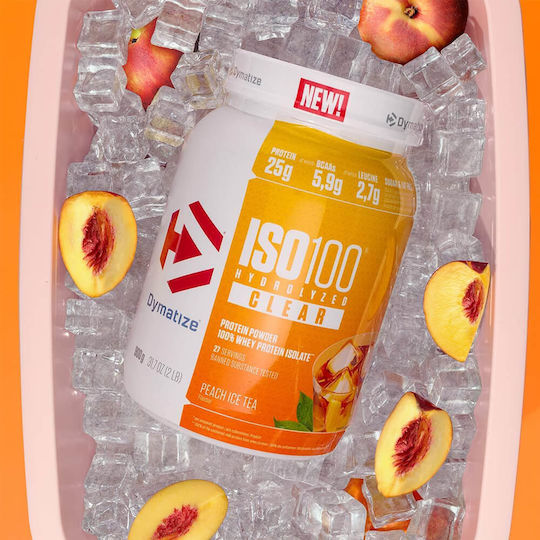 Dymatize ISO 100 Hydrolyzed Clear Πρωτεΐνη Ορού Γάλακτος με Γεύση Peach Ice Tea 528gr
