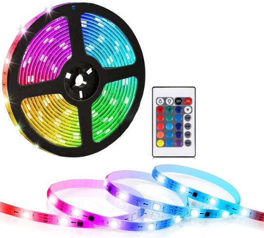 LED Strip RGB Light 5m Type SMD5050 with Power Supply & Remote Control
