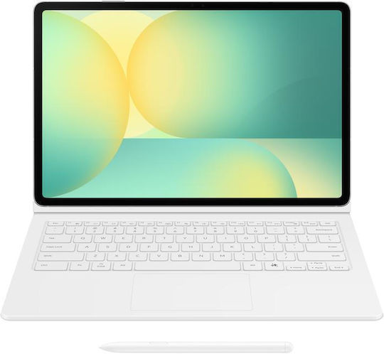 Samsung Flip Cover Dauerhafte mit Tastatur Weiße (Galaxy Tab S10 FE+)