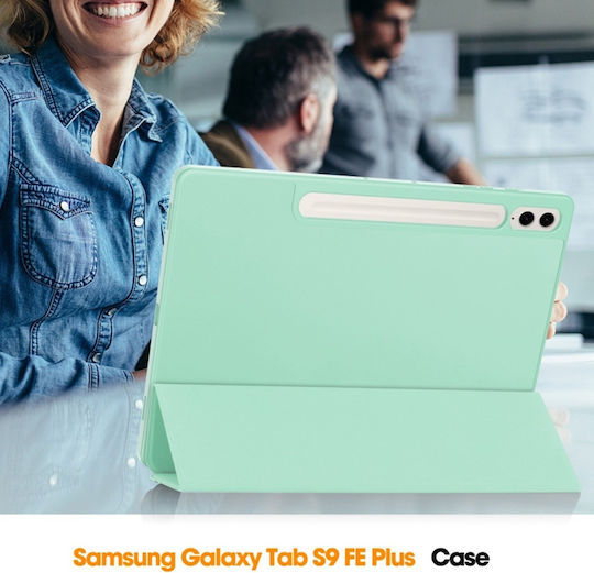 Techsuit Флип капак Сив за Samsung Galaxy Tab S9 Plus