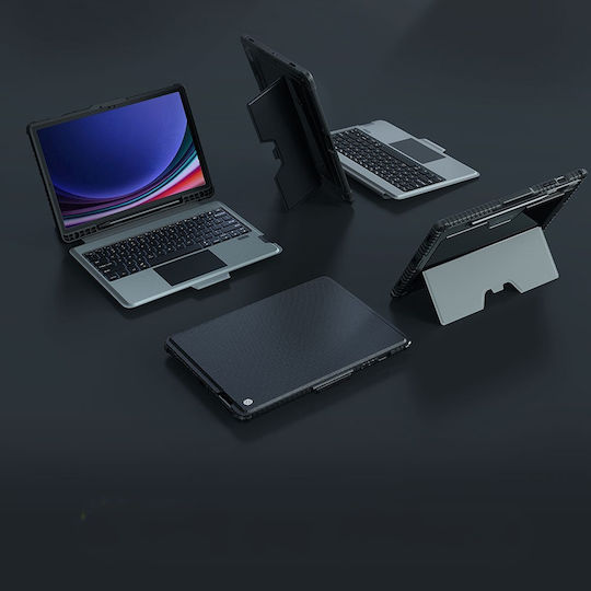 Nillkin Bumper Combo Flip Cover με Πληκτρολόγιο στα Αγγλικά US Μαύρη (Samsung TAB S9+)