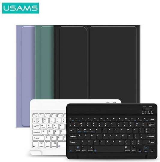 Usams BH655 Flip Cover με Πληκτρολόγιο στα Αγγλικά US Μαύρη (iPad Air 2020/2022)