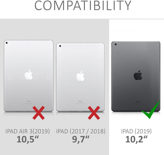 KWmobile Ultra Slim Smart Cover Flip Cover Μαύρη (iPad 2019/2020/2021 10.2'')