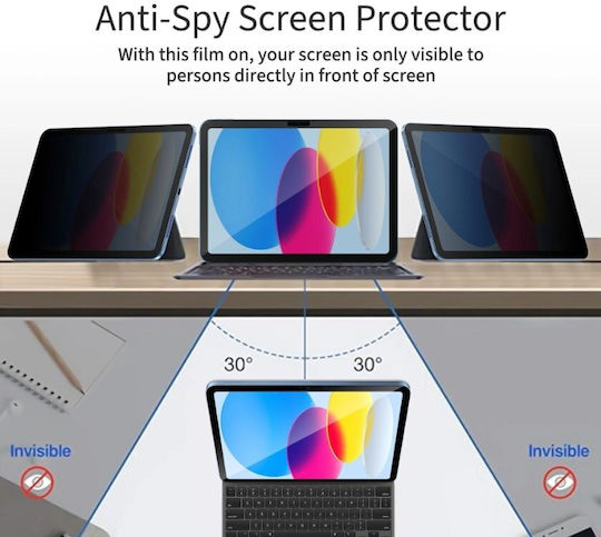 Tech-Protect Privacy Tempered Glass (iPad 10.9” 2022, iPad 11” 2025) Μαύρο