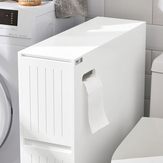 SoBuy Bathroom Cabinet L60xW20xH75cm White
