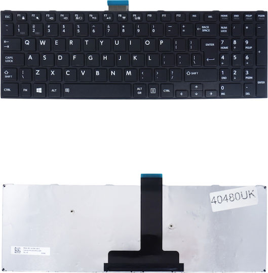 Tastatură Laptop Pentru Toshiba Cu Cadru Și Dispunere Engleză (UK) În Culoare Neagră