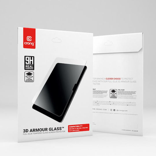 Crong 3D 0.33mm Full Glue Tempered Glass (iPad Air 13'' M3, iPad Air 13'' M2, iPad Pro 12.9)