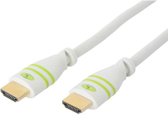 Techly Cable HDMI male - HDMI male 5m Λευκό
