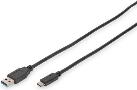 Digitus USB 2.0 Cable USB-C male - USB-A 60W PD Μαύρο 1m DB-300136-010-S