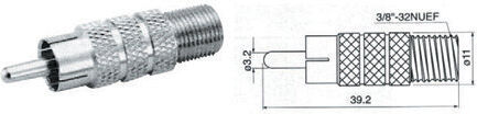 Conector Wt.rca-gn.f Metal Cu