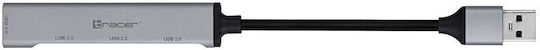 Tracer H41 Hub 3 Porturi USB 2.0 cu Conectare USB-A Gri