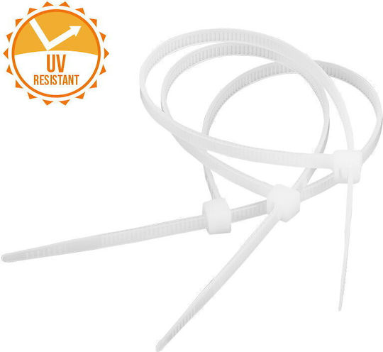 Proline Legături Cablu Din Plastic 400mmx4.8mm În Culoare Albă 100 Buc