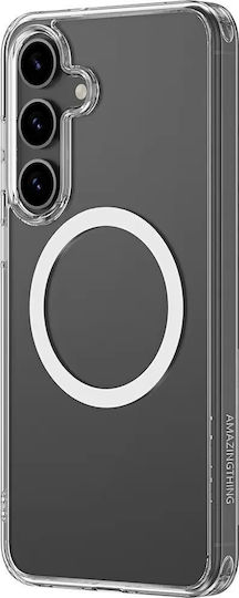 Amazingthing Minimal Mag Case Magnetic Ring Samsung Galaxy S25+ Transparent
