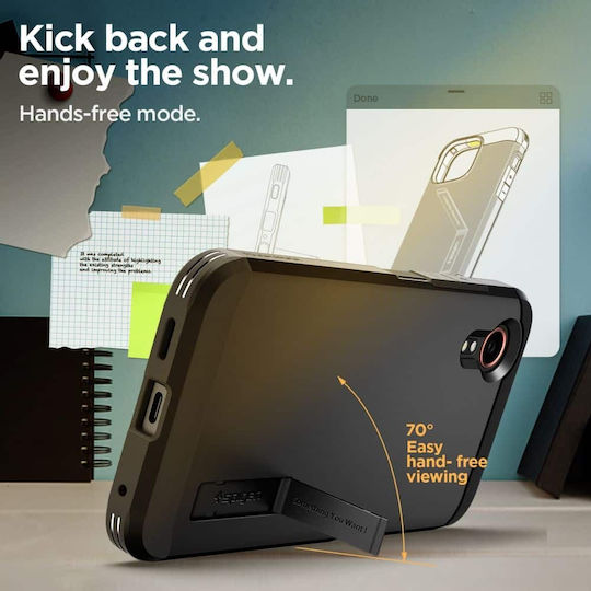 Spigen Tough Задна корица Силикон / Пластмаса 0.6мм Черен (Samsung Galaxy Xcover 6 Pro)