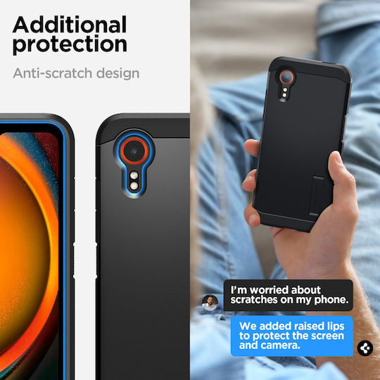 Spigen Tough Задна корица Силикон / Пластмаса 0.6мм Черен (Samsung Galaxy Xcover 6 Pro)