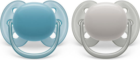 Philips Ultra Soft Pacifiers Silicone Blue-Grey for 6-18 months 2pcs
