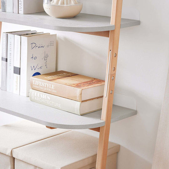 Kids Wooden Bookcase Gray 65x38cm