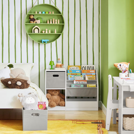Bibliotecă pardoseală Lemn Alb 80x61x30cm