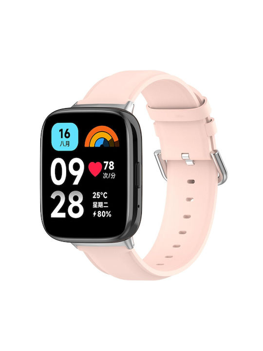 Λουράκι Δερμάτινο Ροζ (Redmi Watch 3 Active)