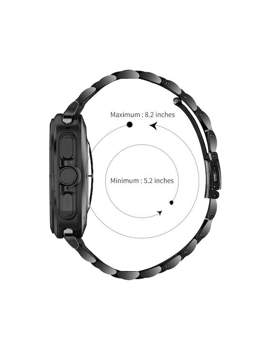 5 Rows Curea Oțel inoxidabil Negru (Galaxy Watch Ultra)