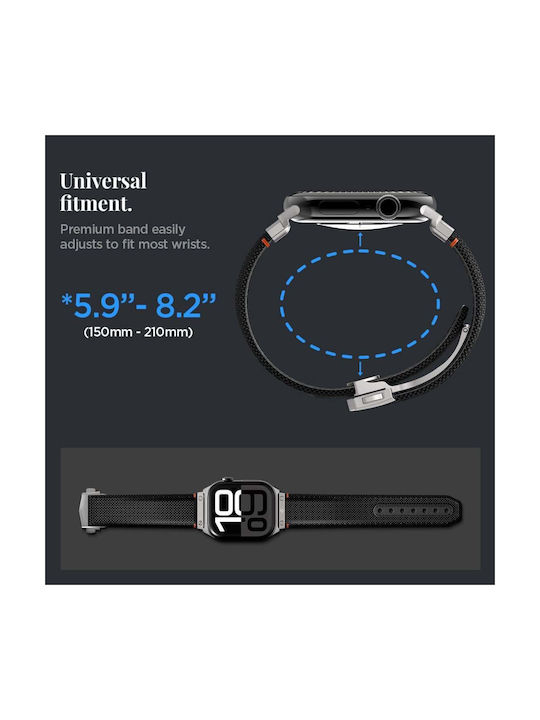 Spigen Classic Fit Strap Λουράκι Υφασμάτινο Μαύρο (Apple Watch 49mm, 46mm, 45mm, 44mm - Spigen)