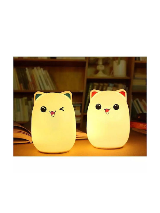 Verk Group LED Детско Декоративно Осветление Touch Cat Kitty Бял