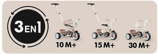 Smoby Be Move Comfort Превозно Средство с Ръкохватка за Родител 3 в 1 за 10 Месеца Бежово